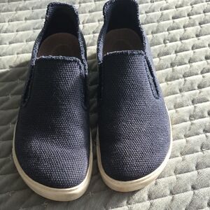 Birkenstock Womems Canvas Navy Slip-Ons Size 36
